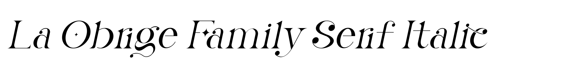 La Obrige Family Serif Italic image